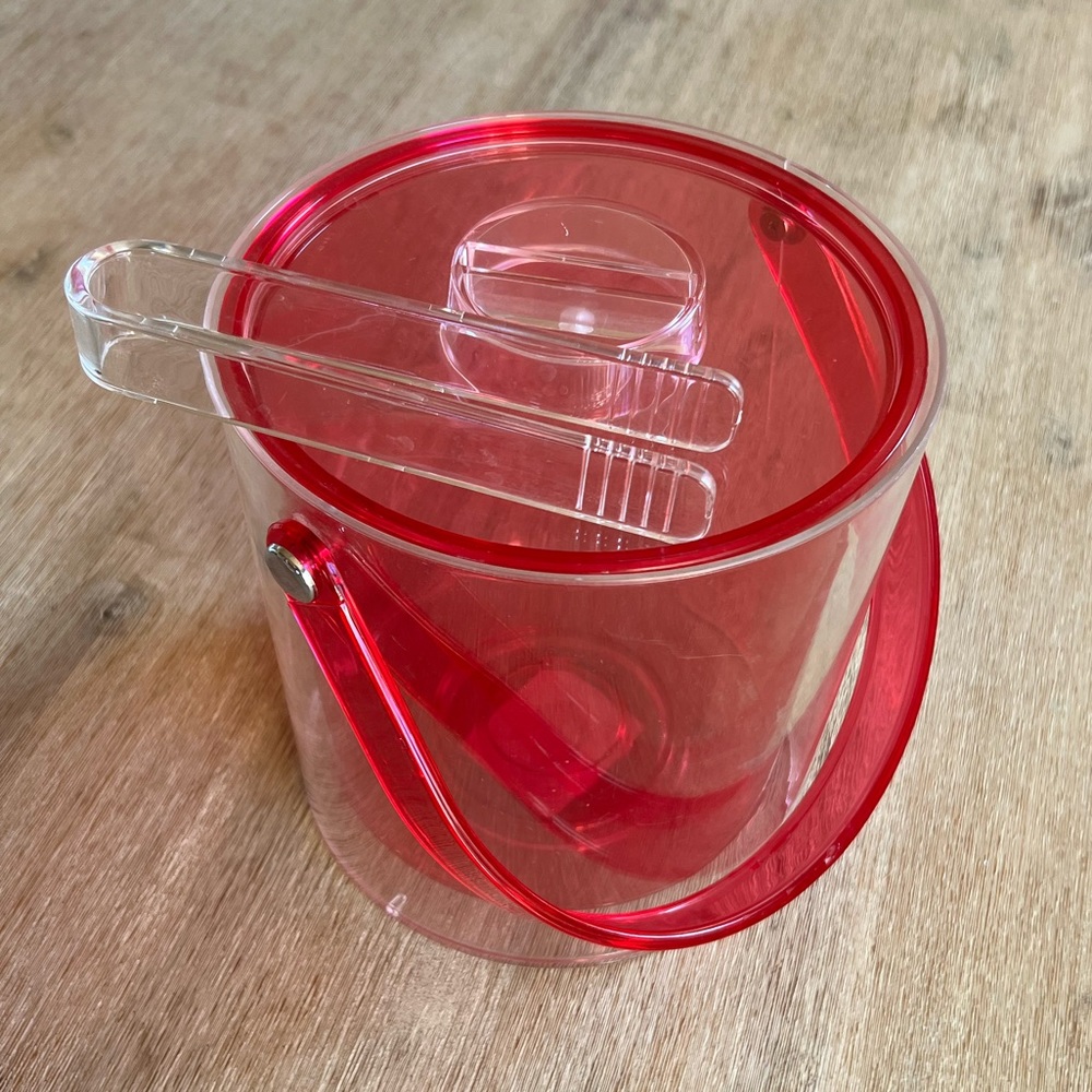 Ice Bucket With Handle and Tongs